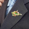 West Virginia State Shaped Map Lapel Metal Pin Enamel Brooch