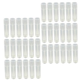 SOLUSTRE 60 piezas Tubos Vacíos Bálsamo Labial con Tapa para DIY Cosméticos Reparador Labios Pomada Protección Solar Portátil Viaje