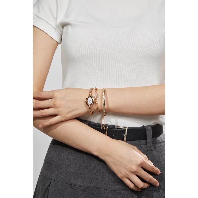 TIME100 Gift Set, Present Women's Watch and Bracelet with Gift