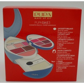 PUPA BIRD 3  BLUE ,LIPS CREAM, LIPS GLOSS & COMPACT EYESHADOWS NEW IN BOX.