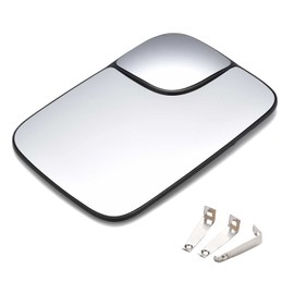 Heated Mirror Glass Right Passenger Side Compatible with Dodge Ram 1500 2500 3500 2005 2006 2007 2008 2009 Replace# 5161010AA With spotter mirror