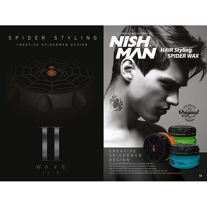 nishman Cera para Cabello Hombre Fijación Brillo Firmeza Hair Styling