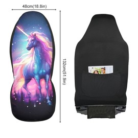 GOODOLD Galaxy Horse Car Seat Covers Set of 2 Auto Front Seats Protector High Stretch Back Easy Install Bucket Seat Cover for Car, SUV, Truck