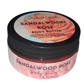Sandalwood Rose Body Butter - Ultra-Moisturizing Skin Nourishment- Cocoa butter, Shea Butter, Mysterious Sandalwood + Delicate Rose (4 oz)