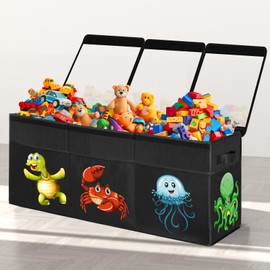YOHOOLYO Extra Large Toy Box 155L Toy Box for Boys Girls and Toy Box Chest and Play Mat 51.2"