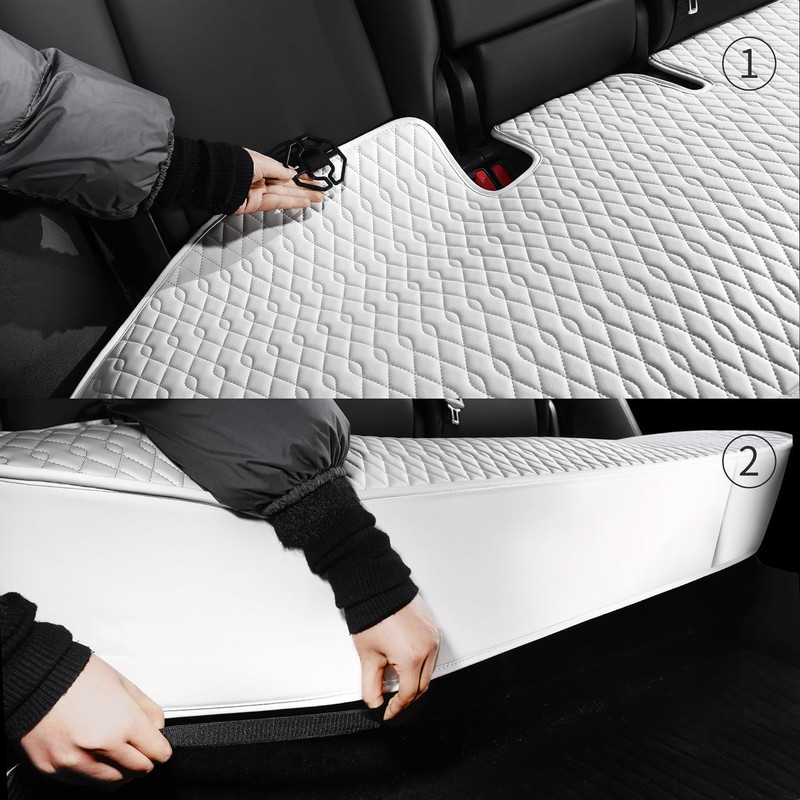 SanQing Car Seat Cover Luxury Napa Leather Rear Seat Covers