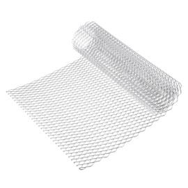 X AUTOHAUX Car Grill Mesh, 40"x13" 25x11mm Hexagon Hole for SUV Silver Tone