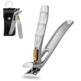 SG Nekoo Toenail Clippers for Seniors, Locking Design Angled Head Large Nail Clippers for Thick Toenails with Catcher, Sharp Fingernail Toe Nail Clipper with Wide Opening for Men Women Adult