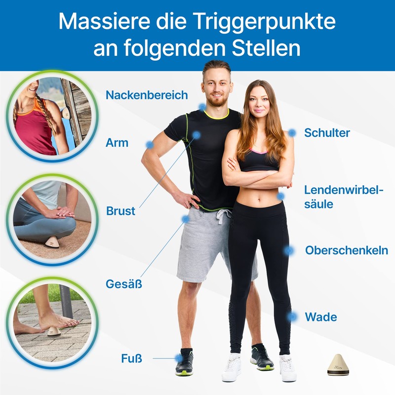 ARTZT vitality Trigger Point Pusher - Sustainably Made Pain Squeezer