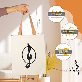 Hiler Punk Reusable Music Tote Bag Shopping Bag Training Handbag Outdoor Travel Bag
