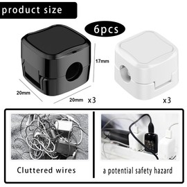 Kabelhalter Kabelclips, Kabel Organizer, Feder Kabelklemmen Selbstklebend, Kabelorganizer für Schreibtisch/Wand, Kabelmanagement(6 Stück)