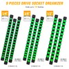 GOOACC Socket Organizer ABS Socket Holder Set 1/4" 3/8" 1/2"