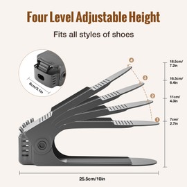 Neprock Shoe Slots Organizer for Closet, Shoe Storage Organizer Shoe Slots Organizer, Shoe Rack Organizer Space Saver Organizador De Zapatos for Closet Organization(36 Pack)(Grey)