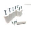 Stop Buffer Stopper White 40 mm Set of 8 with