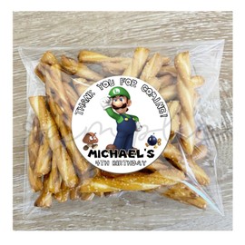 Unbranded Luigi STICKERS for Lollipops, goody bags, birthday party favor boxes envelopes
