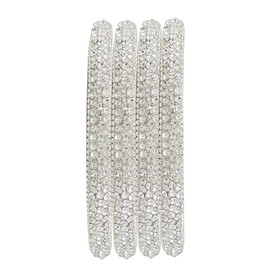 Efulgenz Crystal Bangles for Women Indian Rhinestone Bracelet Bangle Set Stone Bangles Wedding Bridal Bracelet Jewellery Bollywood Bangle Set