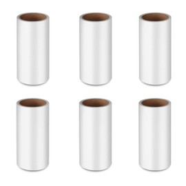 Refillable Lint Roller, 6 Replacement Rollers for Pet Hair, Cat Hair, Dog Hair, Dust & Lint, Easy to Carry (Refill)