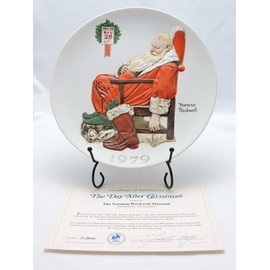 Norman Rockwell The Day After Christmas Lmited Edition Bas Relief Plate 1979 8.5"