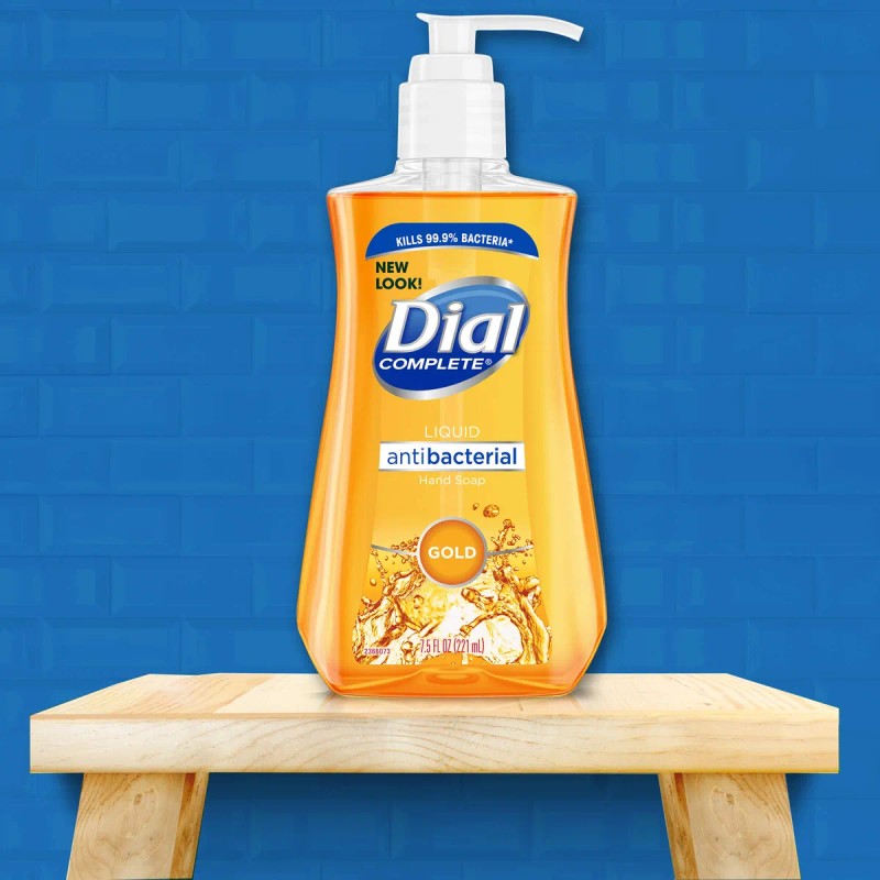 Jabón Líquido Para Manos Dial Antibacterial Gold 221 Ml