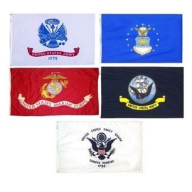 Wholesale Lot of 3x5 ft 5 Branches Military Set Flags 3'x5' Banner Grommets