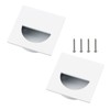 Geesatis Square Recessed Sliding Closet Door Finger Flush Pulls,Pocket Door