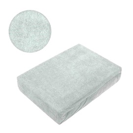 Exclusive home textile terry towelling fitted sheet premium brand., Silver, 180 - 200 x 200 cm