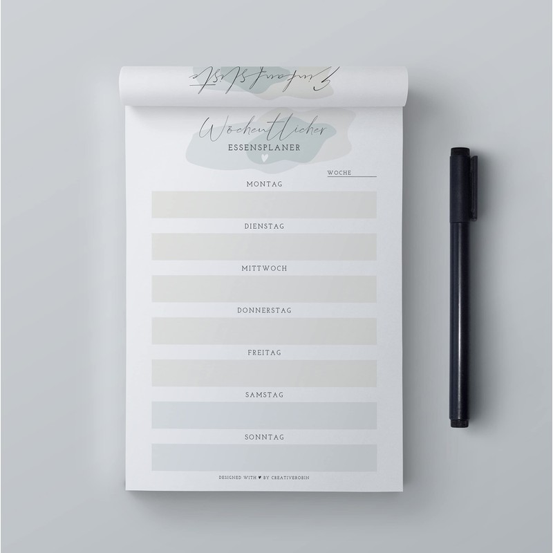 A5 Meal Planner and Shopping List I Menu Planner Notepad