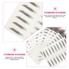 Baluue 12pcs Eyebrow Stickers False Eyebrows Natural Eyebrow 4d Hair