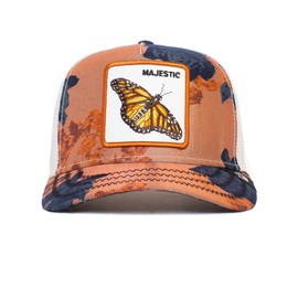 Goorin Bros. Unisex The Farm Acid Trip Collection Trucker Cap Adjustable Baseball Cap, Orange (Monarchy of Roses)