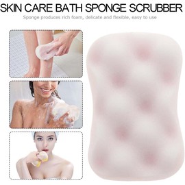 FOMIYES Esponja de Baño Exfoliante Corporal 4 Piezas para Ducha Esponjas de Ducha Suaves para Limpieza Profunda, Exfoliación Delicada y Cuidado Diario de la Piel Uso Diario