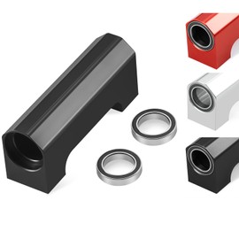 RCHUBAM RC Drive Shaft Support with 2 Bearings 1Pcs Aluminum XMAXX Driveshafts Basher Block for 1/5 TRX X-Maxx 6S 8S RC Trucks Car Upgrade Accessories (Black)