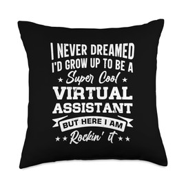 Freelancer Job Profession Self-Employed Virtual Assistant Throw Pillow