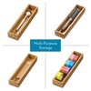 iDesign Acacia Wood Narrow Kitchen Drawer Organizer - Set of