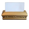 Generic Miniature Casket Resin Business Card Holder, Metallic Gold