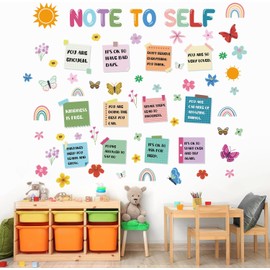 ANHUIB Inspirational Quotes Wall Stickers Kids Positive Sayings Educational Wall Decal for Bedrooms Positive Psychology Quotes Wall Art Decal Motivational Phrases Classroom Nursery Playroom Decor