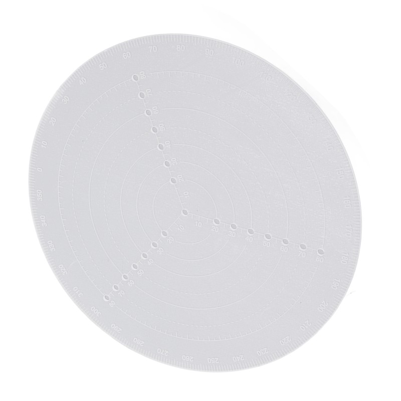 Round Center Finder Acrylic Semi Transparent Compass Drawing Measurement Tools