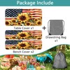Picnic Table Cover with Bench Covers and Bag, American Flag
