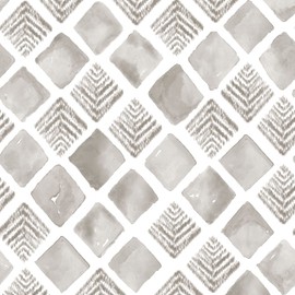 LiKiLiKi Gray White Stripe Wallpaper Modern Geometric Contact Paper Peel and Stick Wallpaper Self Adhesive Removable Home Decorative Wall Paper for Living Room Office 17.71inx472in