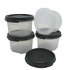 Tupperware Modular Mates Round #1 Black Seals Set of 4