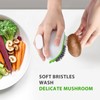Lumkew Vegetable Brush Scrubber Drainable,Potato Mushroom Scrubber Brushes foodss Veggie