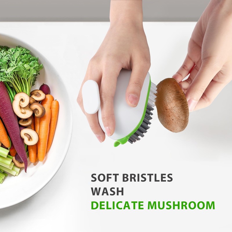 Lumkew Vegetable Brush Scrubber Drainable,Potato Mushroom Scrubber Brushes foodss Veggie