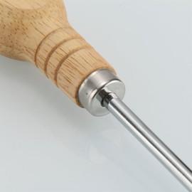 100mm (4") Bradawl Tool with Wooden Handle - Versatile Awl Tool Tailor Sew Tip Needle Sewing Pricker for Wood, Leather, and Crafting
