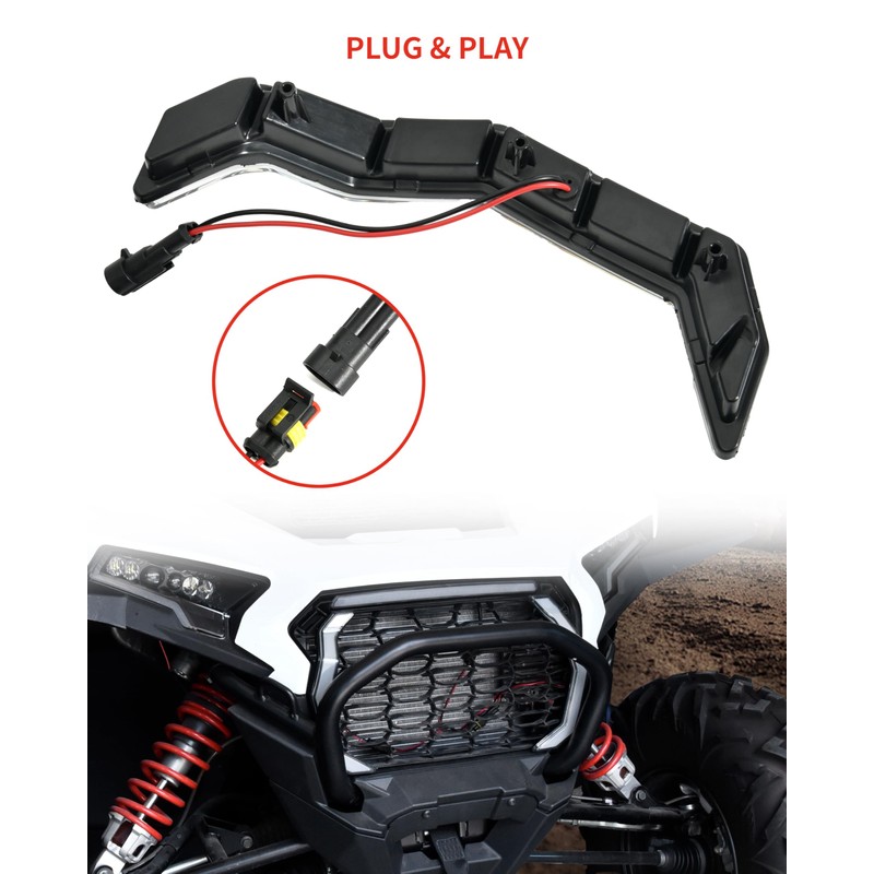 SLORIMOD LED Grille Accent Fang Lights for Polaris RZR XP
