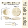 Ceramic Divided Plate Set for Everyday Meals – 3-Section Serving