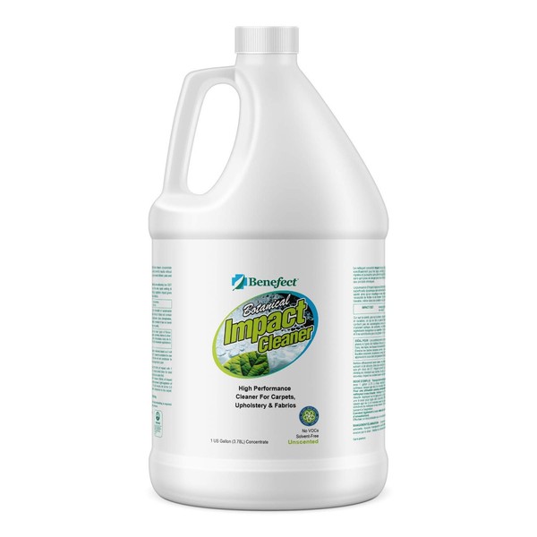Benefect Impact Cleaner - Botanical Carpet, Fabric, Upholstery Cleaner and Deodorizer & Concentrate - Remove Stains & Provides a Deeper, Lasting Clean - 1 Gallon