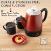 Mixpresso Red Small Percolator Coffee Pot Electric 4 Cup, Stainless