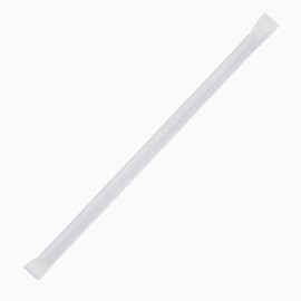 Fiesta Compostable Wrapped Paper Straw Black - 6mm (Box 250)