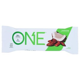 ONE Protein Bar, Almond Bliss, 2.12 oz., Gluten-Free Protein Bar with High Protein (20g) and Low Sugar (1g), Guilt Free Snacking for Healthy Diets