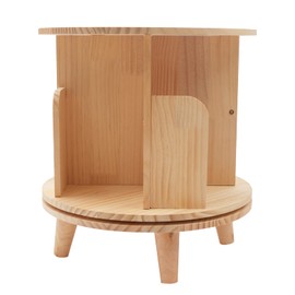 1-Tiers Rotating Bookshelf 360 Display Floor Standing Bookcase Storage Rack Multi-Functional Bookshelf Organizer for Bedroom Study Room