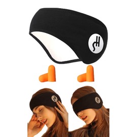 TraEn230 Ear Muffs, Ear Muff for Sleeping, Hearing Sensitivity, Noise Blocking, Sleep Goods, Sleep Improvement, Naitomin (Black)